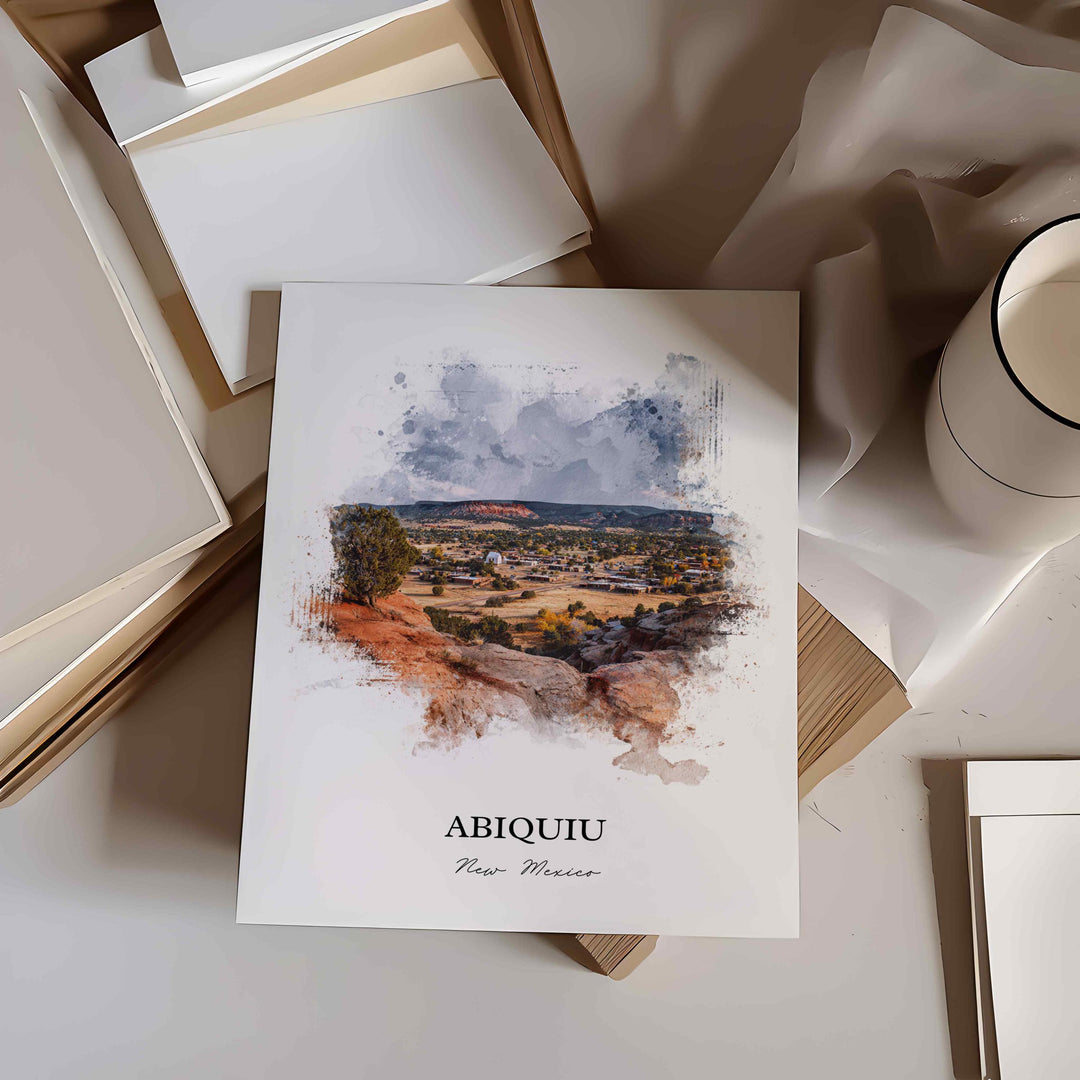 Abiquiu, New Mexico – Watercolor Art Print