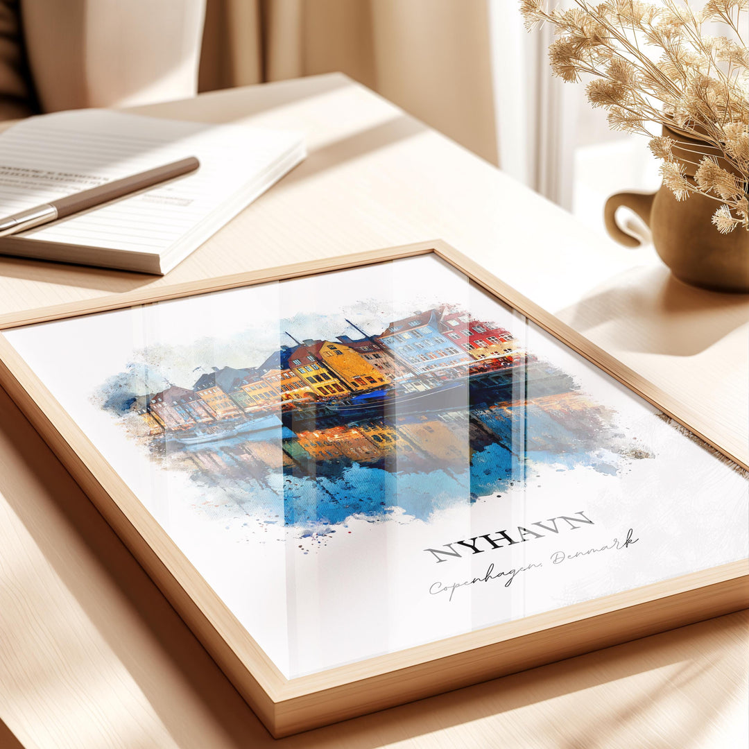 Nyhavn, Denmark – Watercolor Art Print