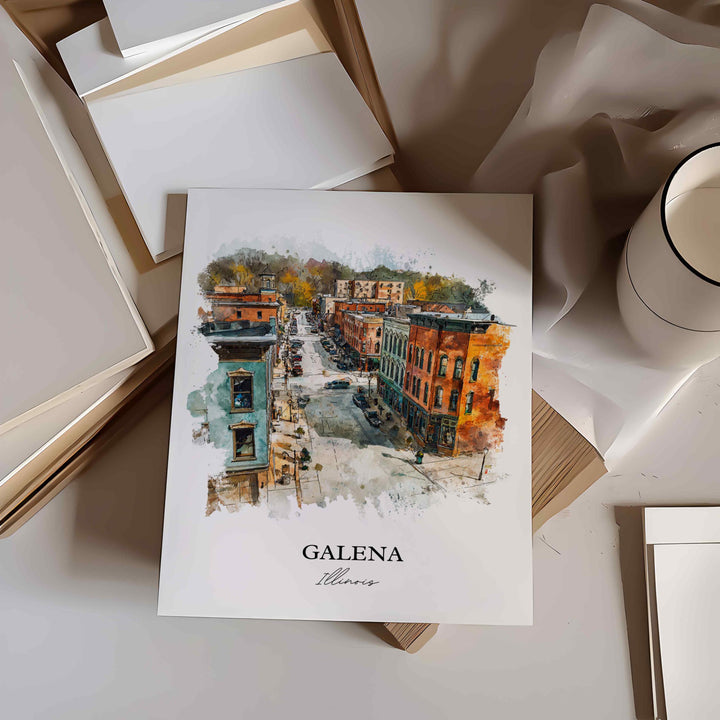 Galena, Illinois – Watercolor Art Print