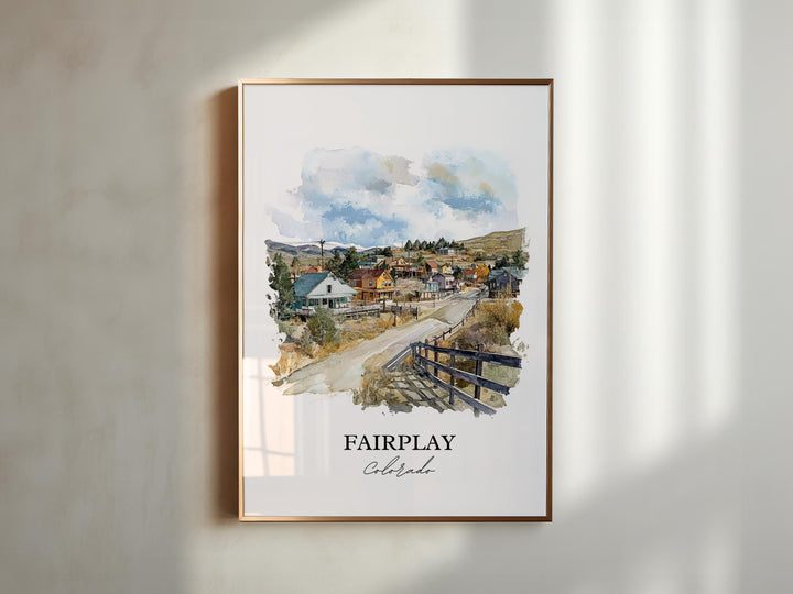 Fairplay, Colorado, USA – Watercolor Art Print