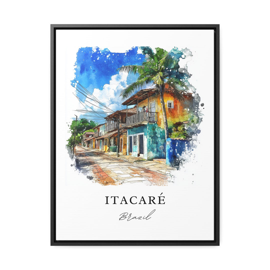 Itacaré Brazil Wall Art, Bahian Coast Print, Itacaré Watercolor Art, Bahia Brazil Gift,