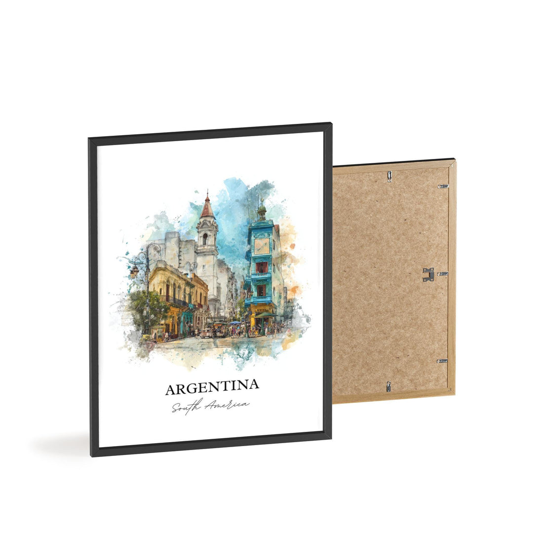 Argentina Wall Art, Argentina Print, Argentina Watercolor Art, Argentina Gift, Travel Print, Travel Poster, Housewarming Gift