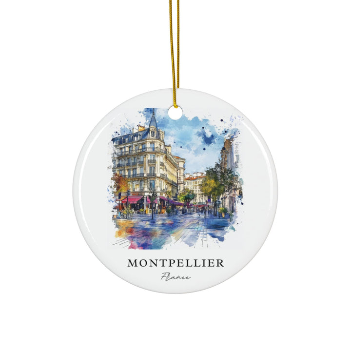 Montpellier France Ornament: Unique Montpellier Souvenir, Montpellier Xmas Decor, and Authentic Montpellier FR Christmas Gift