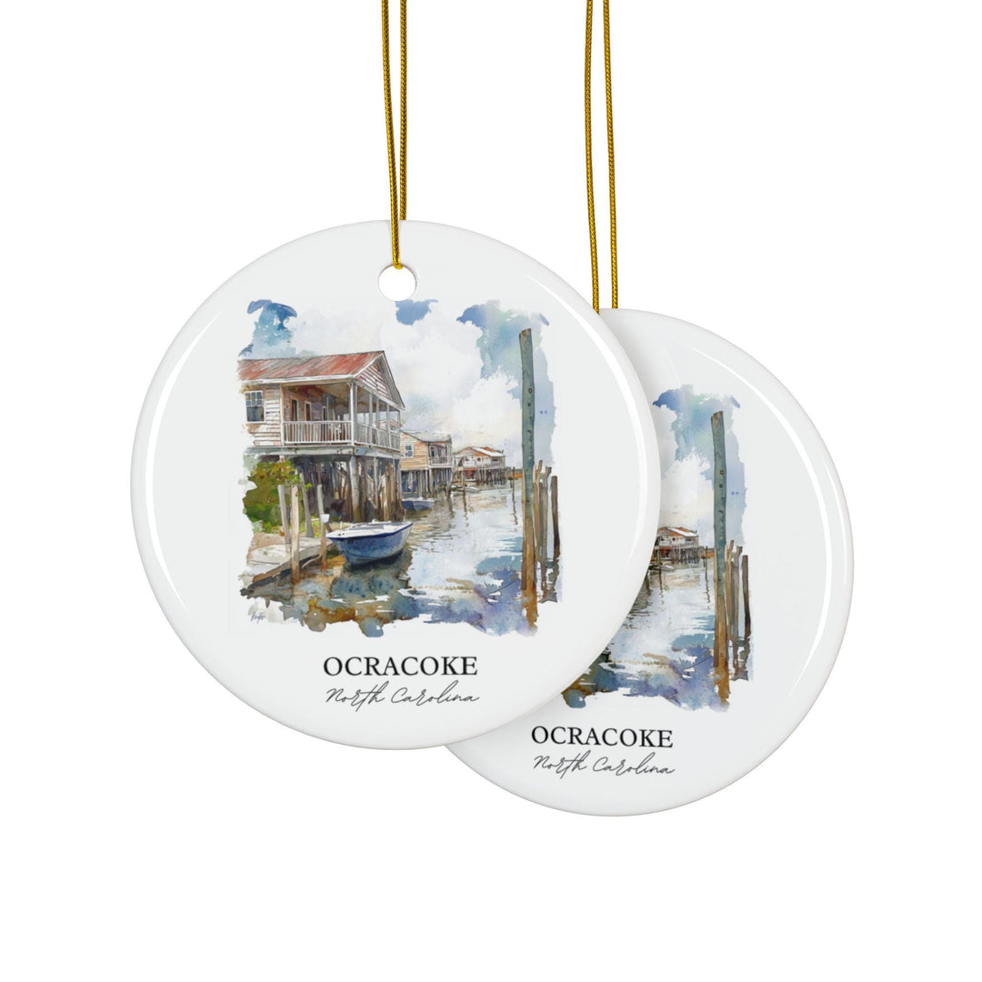 Ocracoke NC Ornament: Unique Ocracoke NC Souvenir, Ocracoke NC Xmas Decor, and Authentic Ocracoke Gift