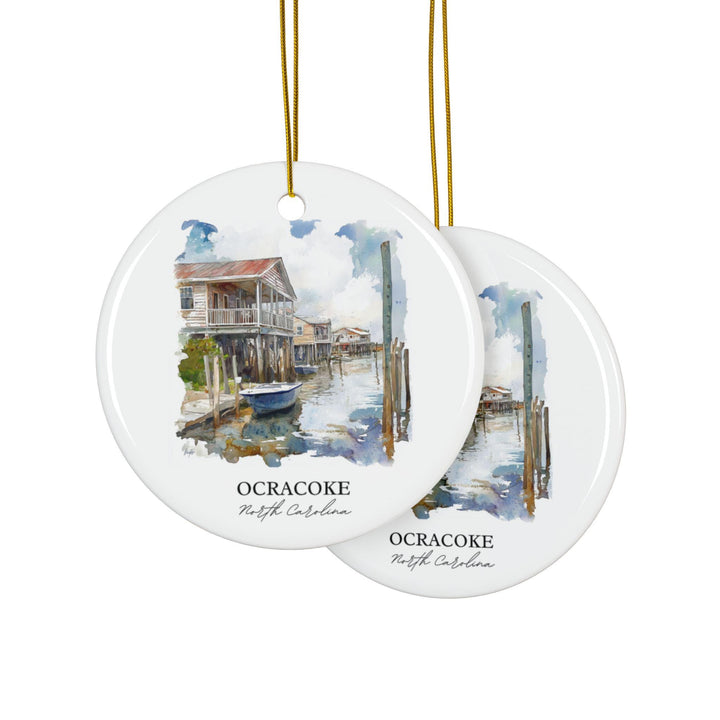 Ocracoke NC Ornament: Unique Ocracoke NC Souvenir, Ocracoke NC Xmas Decor, and Authentic Ocracoke Gift