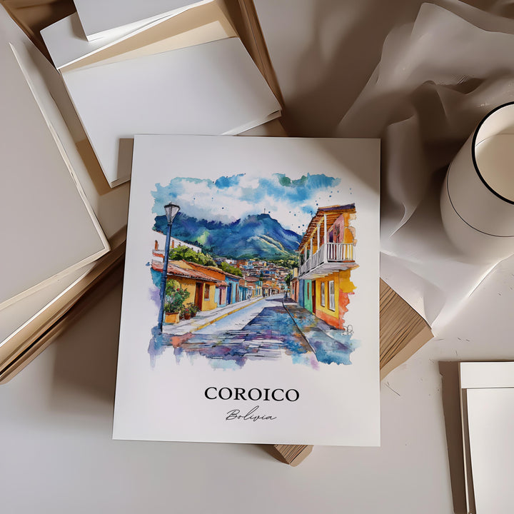 Coroico, Bolivia – Watercolor Art Print
