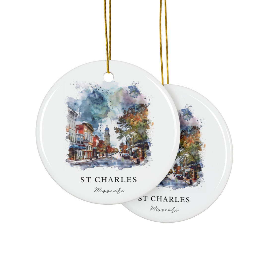 St. Charles Missouri Ornament: Unique St. Charles Souvenir, St. Charles Xmas Decor, and Authentic Missouri Gift