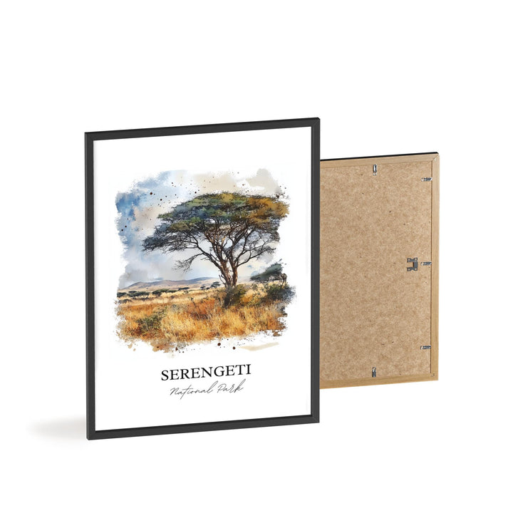 Serengeti National Park Art, Tanzania Print, Tanzania Watercolor, Serengeti National Park, Travel Print, Travel Poster, Housewarming Gift