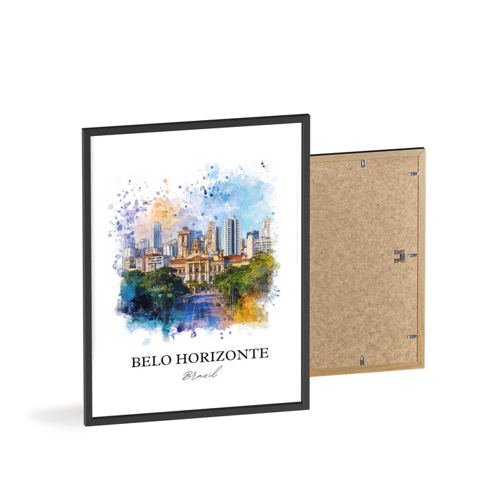 Belo Horizonte, Brazil – Watercolor Art Print