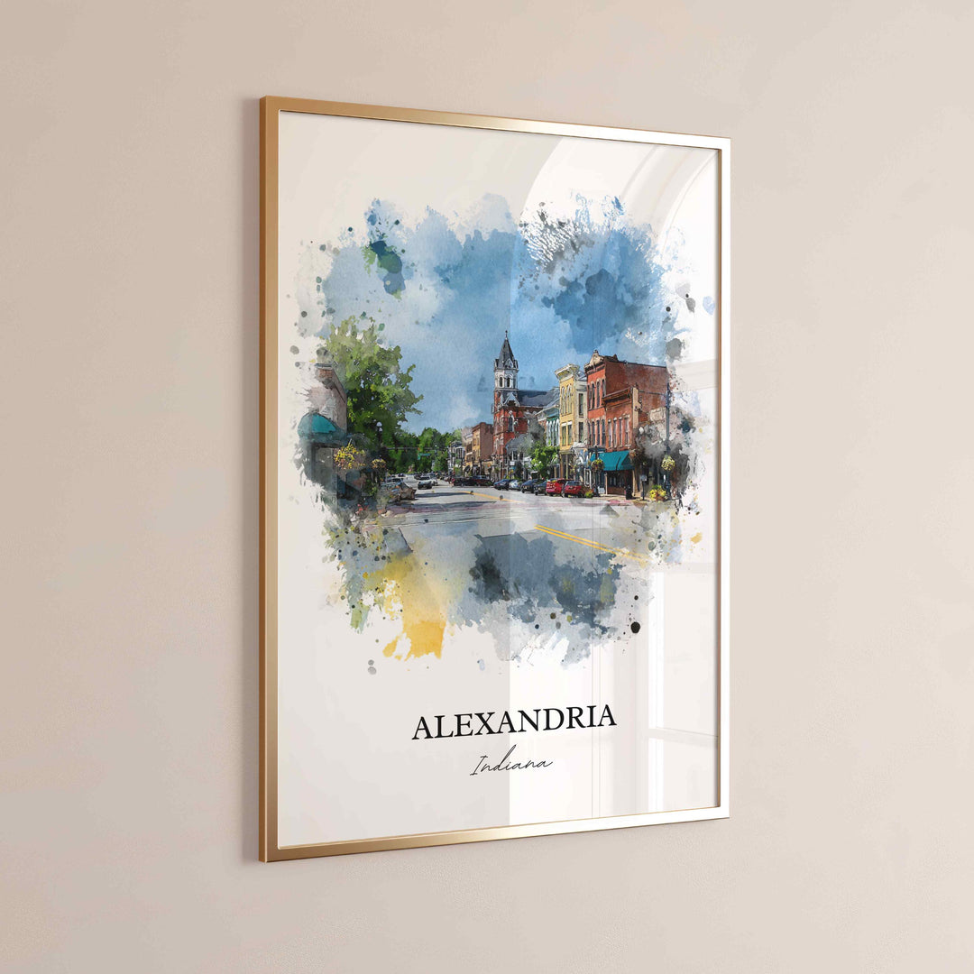 Alexandria, Indiana – Watercolor Art Print