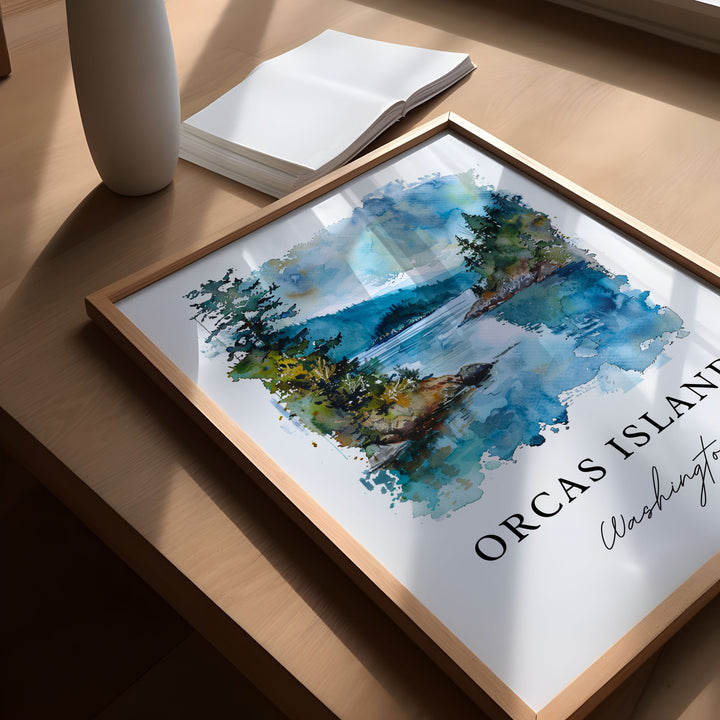 Orcas Island, USA – Watercolor Art Print