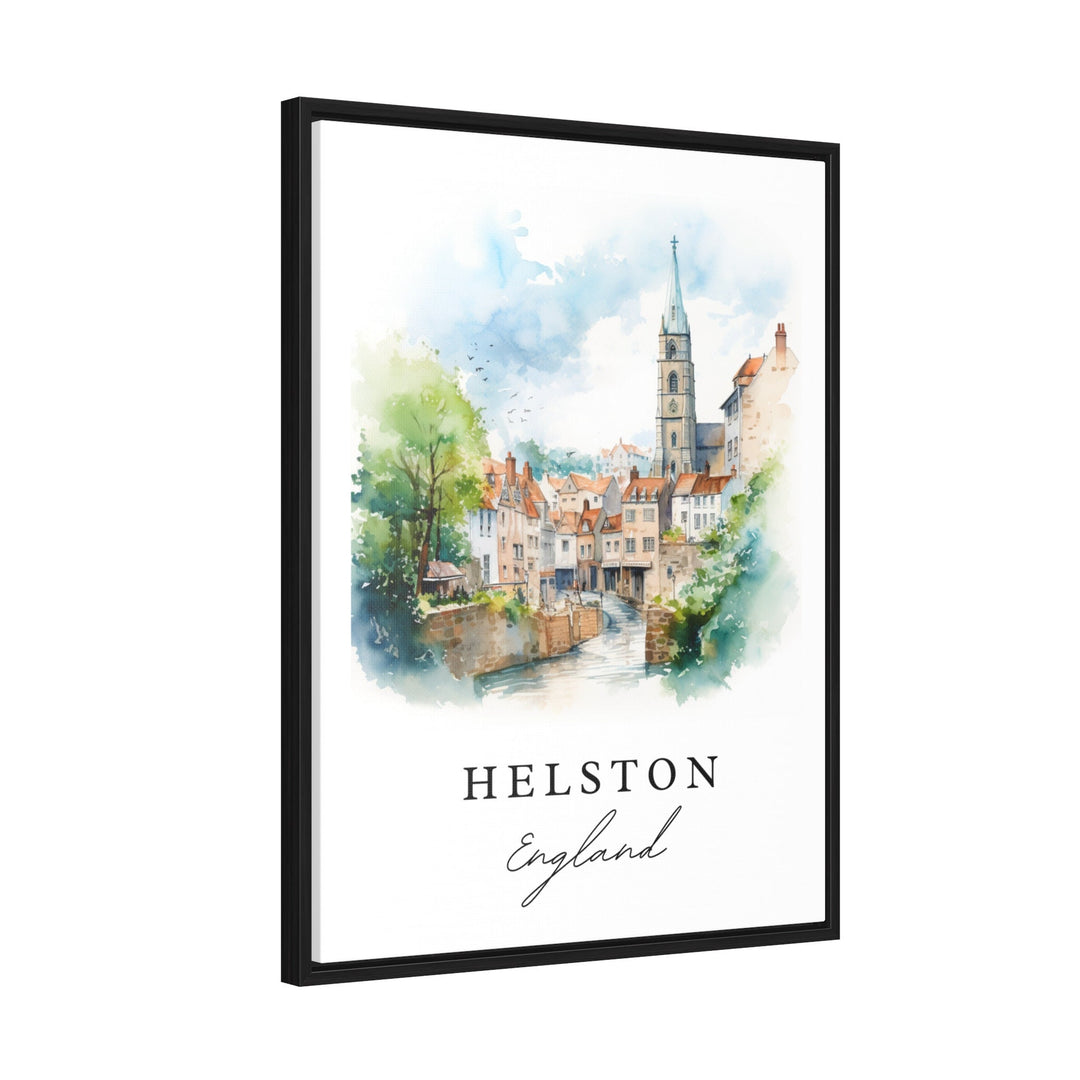 Helston Wall Art, Helston England Print, Helston Watercolor Art, Helston UK Gift,