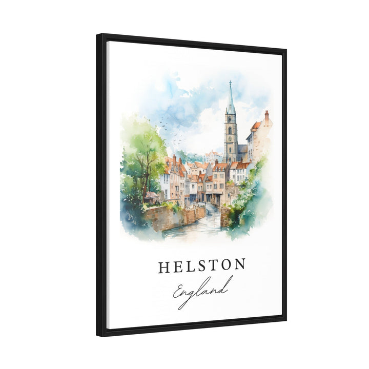 Helston Wall Art, Helston England Print, Helston Watercolor Art, Helston UK Gift,