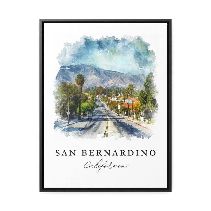 San Bernardino CA wall art - California, San Bernardino print, Inland Empire Region gift, Birthday present, Custom Text, Perfect Gift