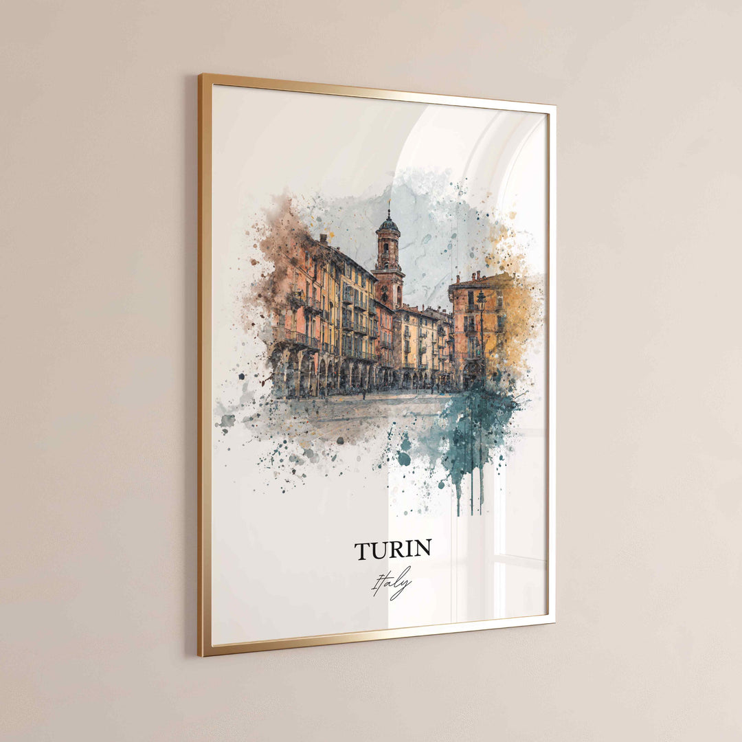 Turin, Italy – Watercolor Art Print