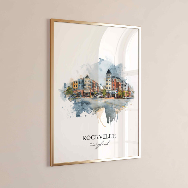 Rockville, Maryland, USA – Watercolor Art Print