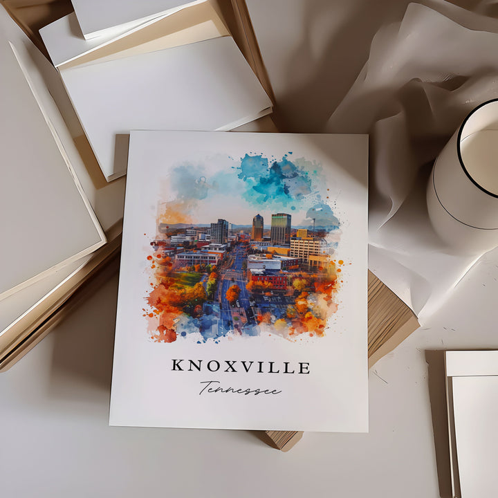 Knoxville TN wall art - Tennessee, Knoxville print, Knoxville Wedding gift, Birthday present, Custom Text, Perfect Gift