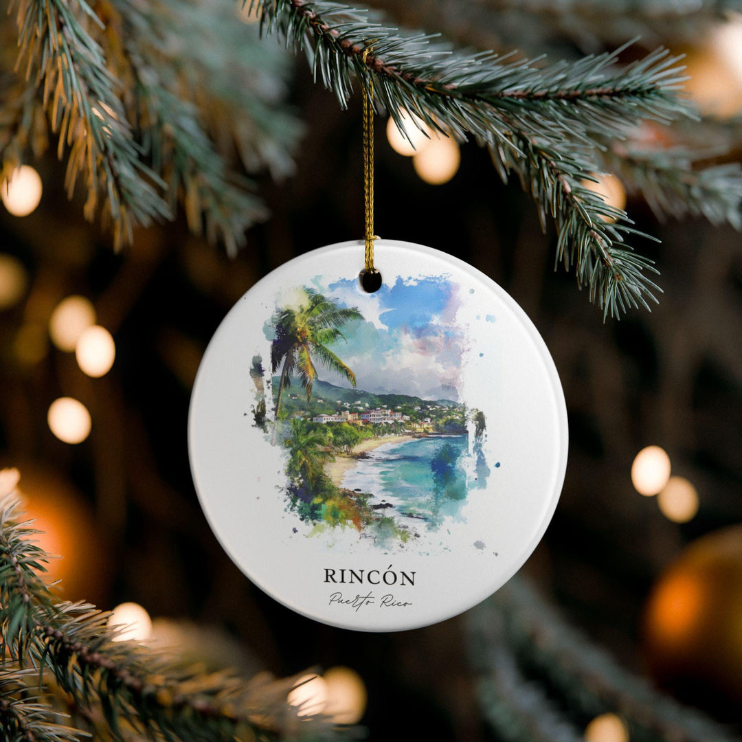 Rincón Puerto Rico Ornament: Unique Rincón Souvenir, Rincón Xmas Decor, and Authentic Puerto Rico Gift