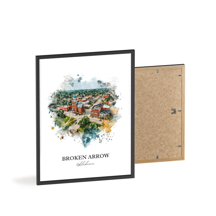 Broken Arrow, Oklahoma – Watercolor Art Print