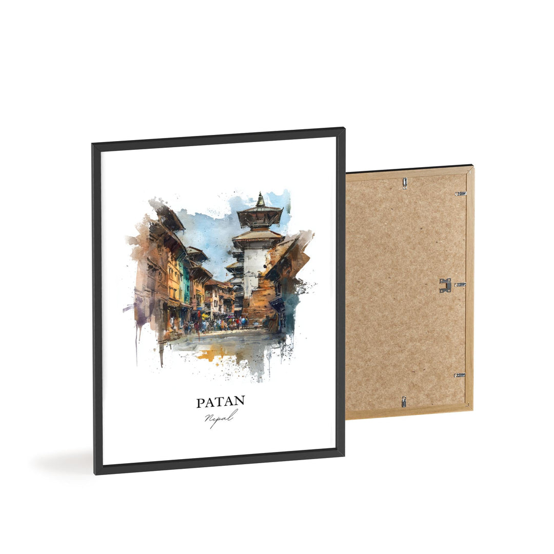 Patan, Nepal – Watercolor Art Print