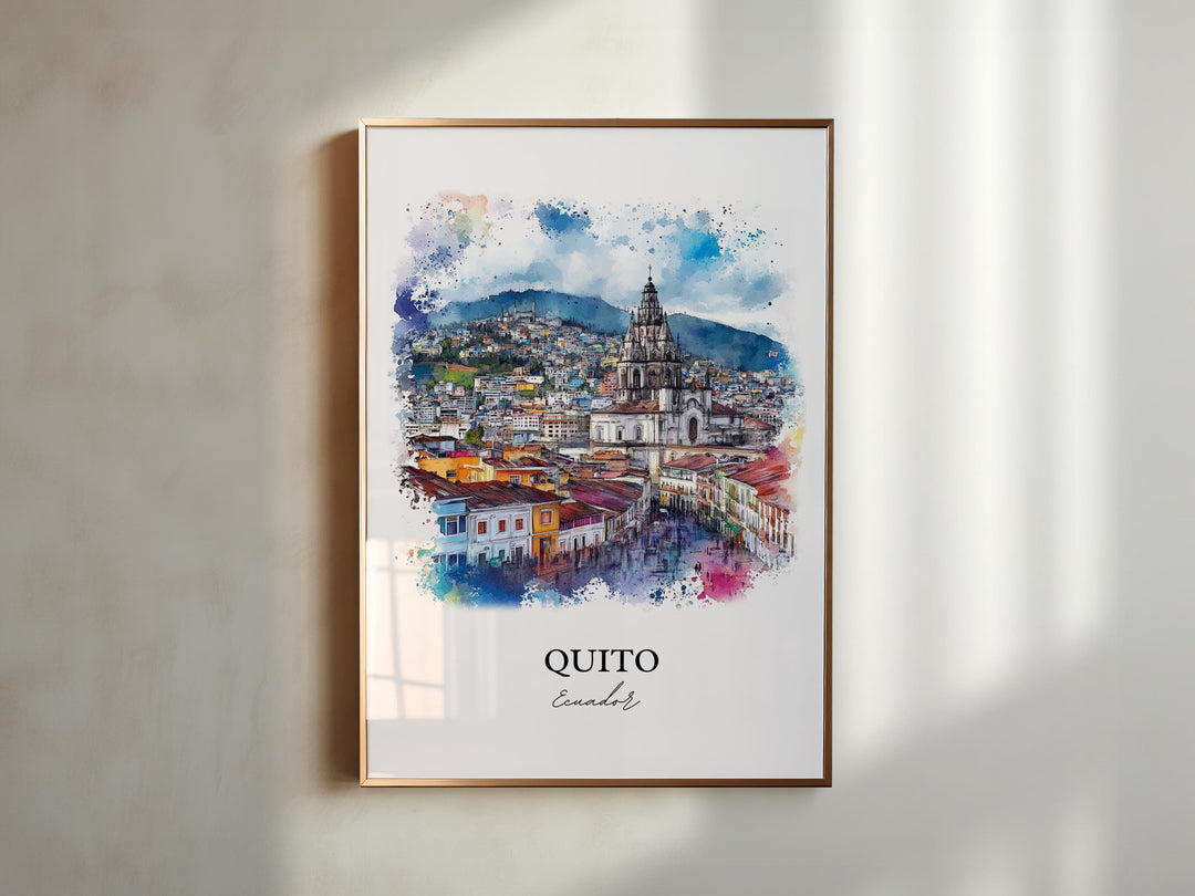 Quito, Ecuador – Watercolor Art Print