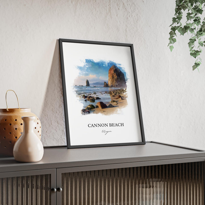 Cannon Beach, Oregon – Watercolor Art Print