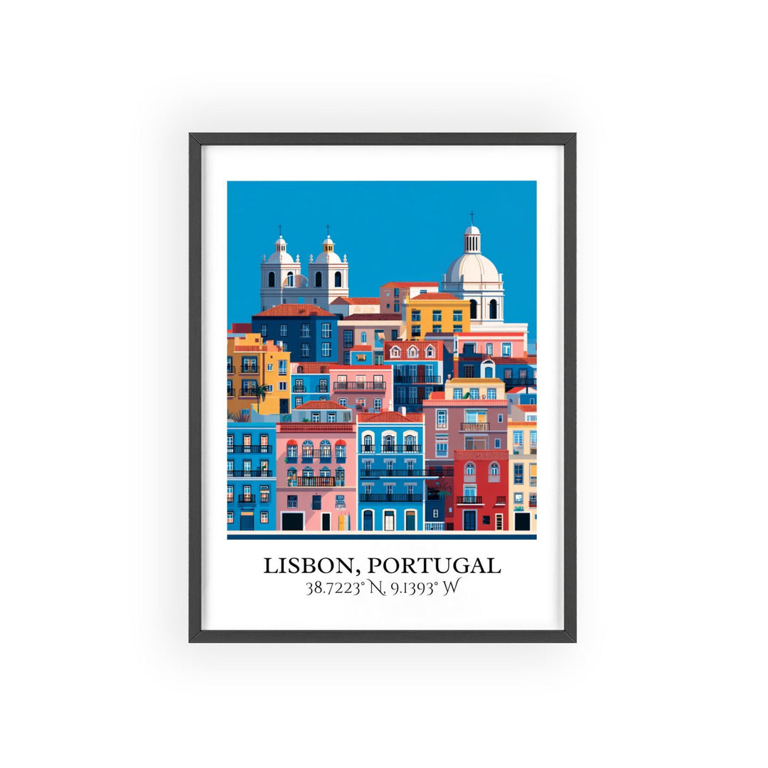 Lisbon Portugal Art, Lisbon Retro Travel Art, Lisbon Home Decor, Lisbon Gift, Portugal Travel Art, Travel Prints, Housewarming Gift