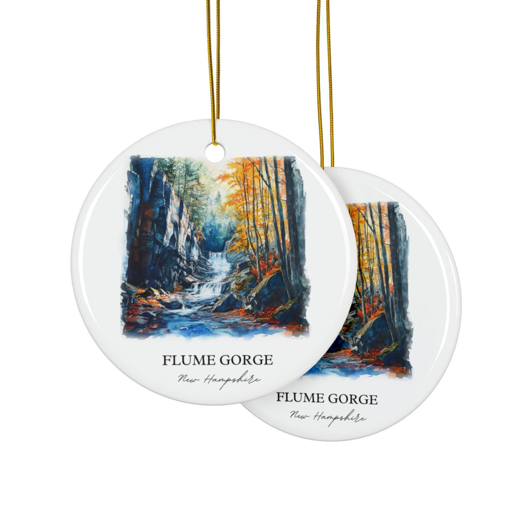 Flume Gorge NH Ornament: Unique Flume Gorge Souvenir, Flume Gorge Xmas Decor, and Authentic Flume Gorge Gift