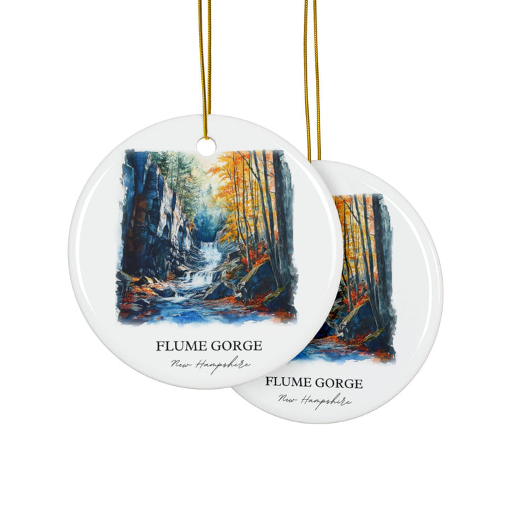 Flume Gorge NH Ornament: Unique Flume Gorge Souvenir, Flume Gorge Xmas Decor, and Authentic Flume Gorge Gift