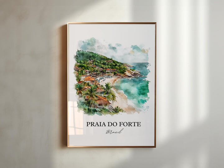 Praia Do Forte, Brazil – Watercolor Art Print