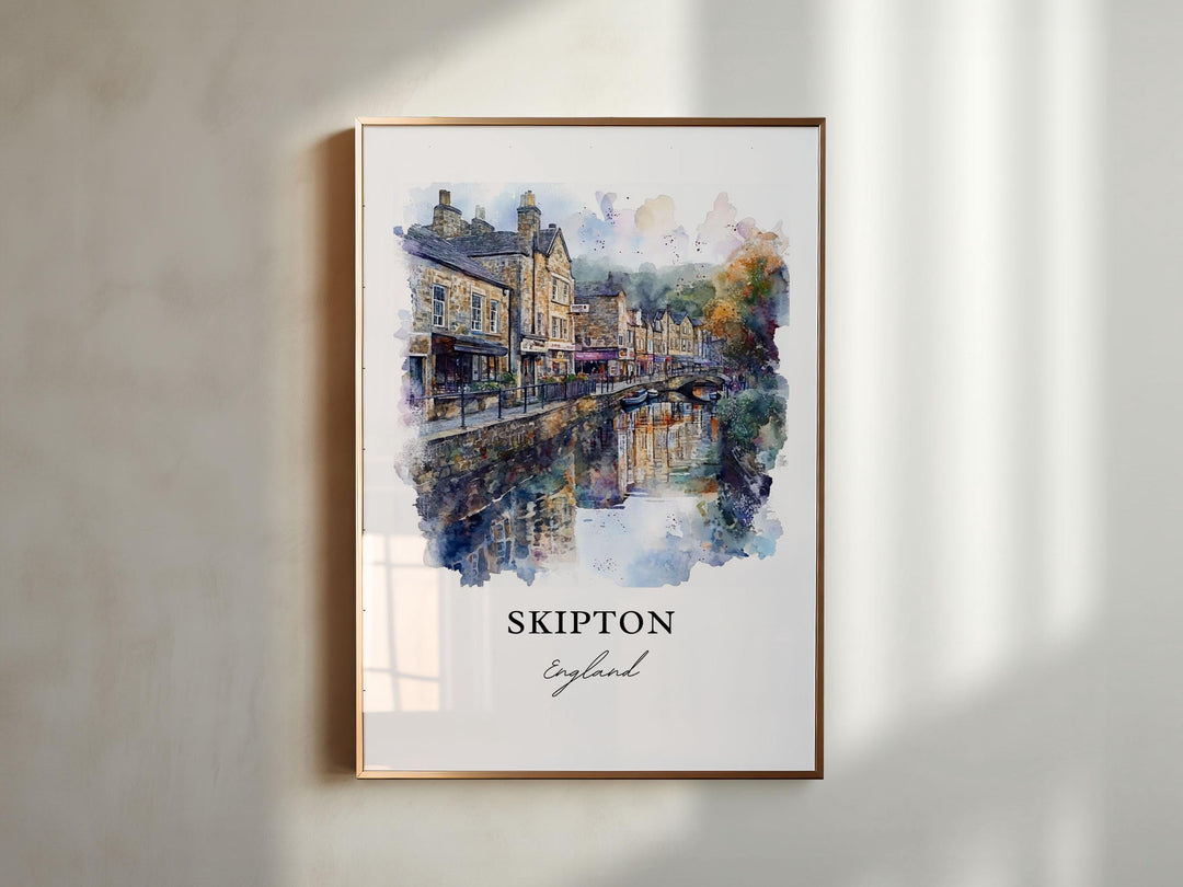 Skipton, England – Watercolor Art Print