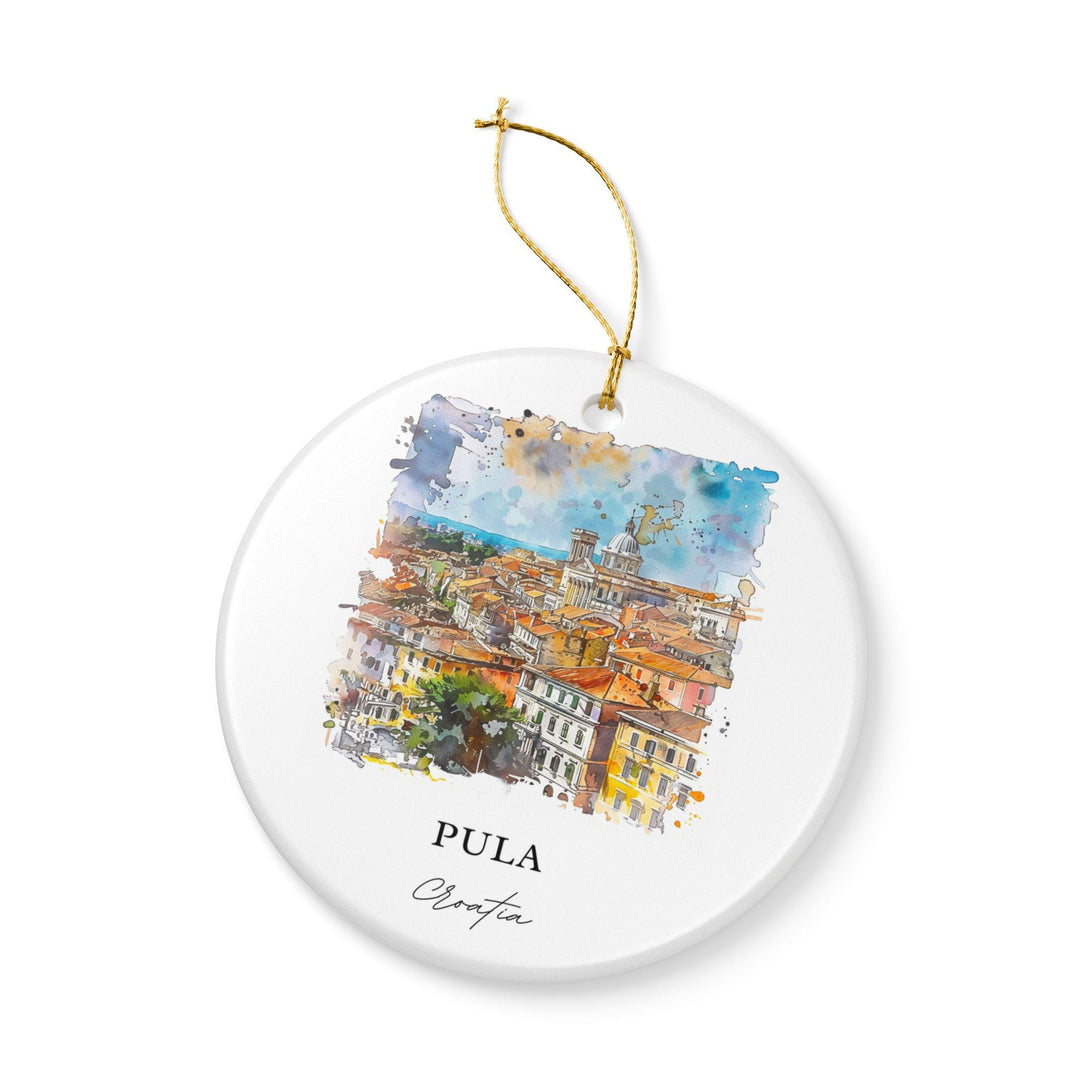 Pula Croatia Ornament: Unique Pula Croatia Souvenir, Croatia Xmas Decor, and Authentic Croatia Gift
