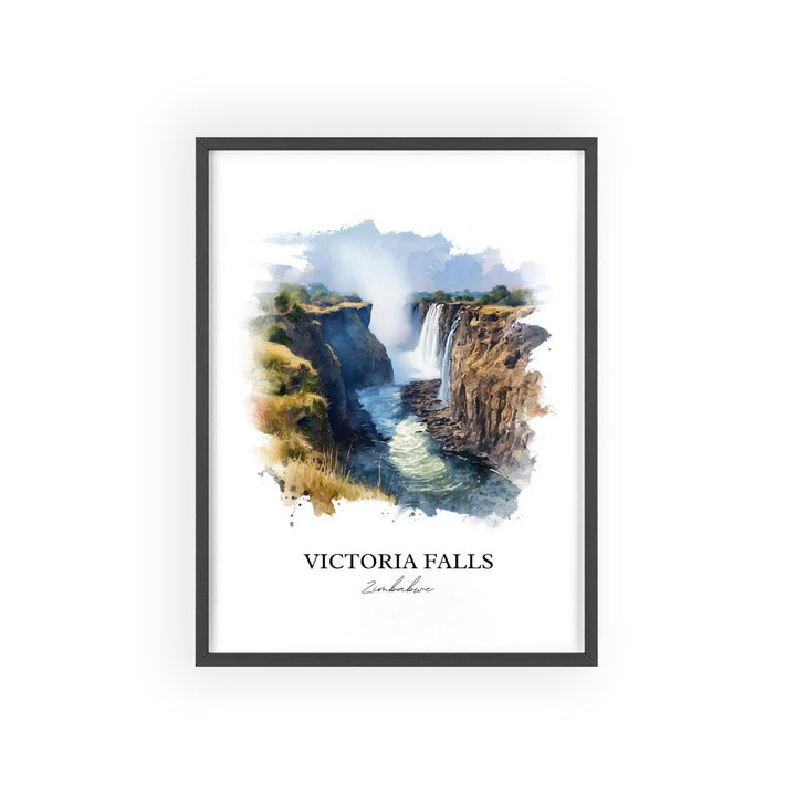 Victoria Falls, Zimbabwe – Watercolor Art Print
