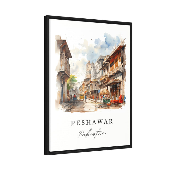 Peshawar traditional travel art - Pakistan, Peshawar poster print, Wedding gift, Birthday present, Custom Text, Perfect Gift