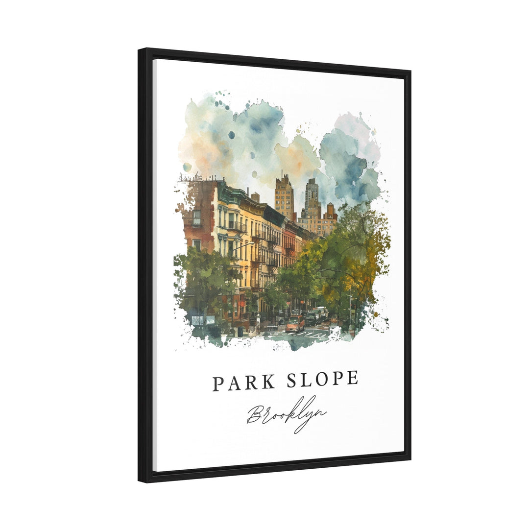 Park Slope NYC travel art - Brooklyn, Park Slope print, Park Slope Wedding gift, Birthday present, Custom Text, Perfect Gift