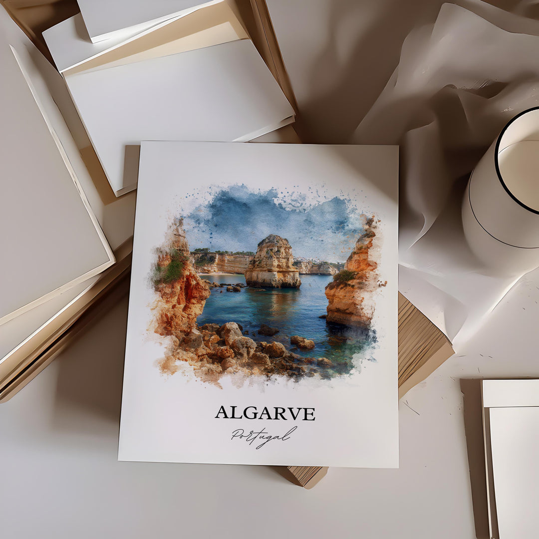 Algarve, Portugal – Watercolor Art Print