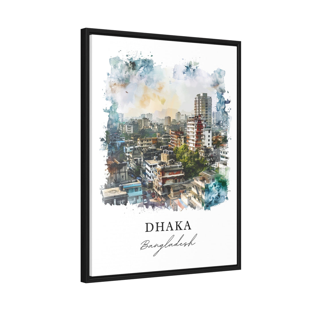 Dhaka Wall Art, Dhaka Bangladesh Print, Bangladesh Watercolor, Dhaka Bangladesh Gift,