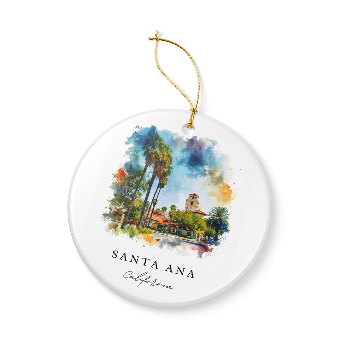 Santa Ana Ornament: Unique Santa Ana Souvenir, Santa Ana California Xmas Decor, and Authentic Santa Ana Gift