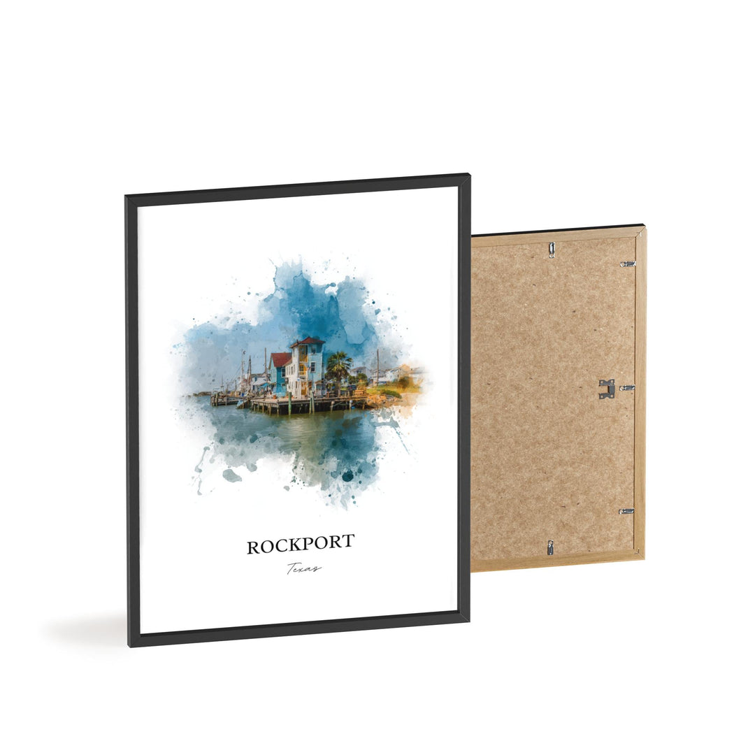 Rockport, Texas – Watercolor Art Print