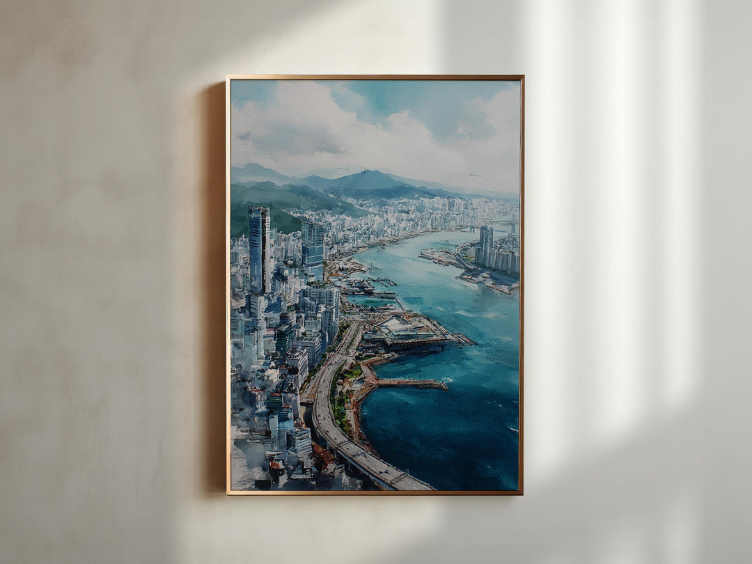 Busan, South Korea – Watercolor Art Print