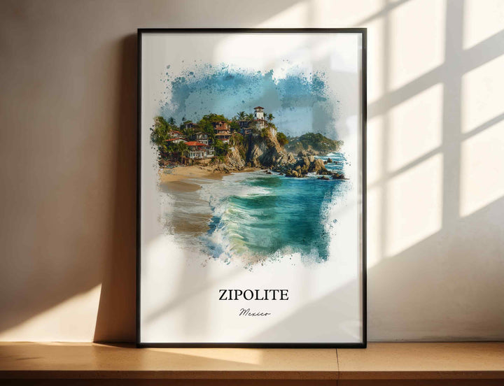 Zipolite, Oaxaca Mexico – Watercolor Art Print