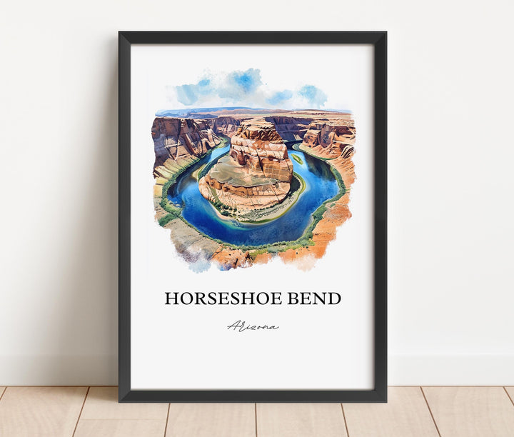 Horseshoe Bend, Arizona – Watercolor Art Print