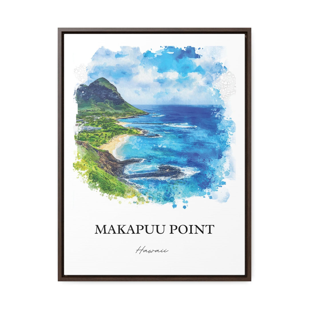Makapuu Point Wall Art, Oahu Print, Oahu Watercolor Art, Makapuu Point Gift, Travel Print, Travel Poster, Housewarming Gift