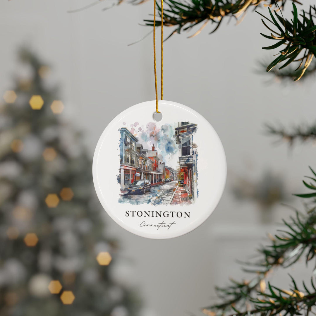 Stonington CT Ornament: Unique Stonington Souvenir, Stonington CT Xmas Decor, and Authentic Connecticut Gift