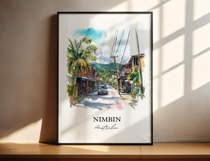 Nimbin Wall Art, Nimbin Australia Print, Nimbin Australia Artwork, New South Wales Gift, Travel Print, Travel Poster, Housewarming Gift