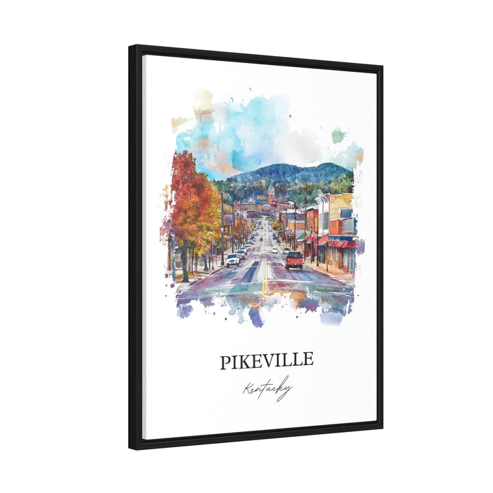 Pikeville KY Wall Art, Pike County Print, Kentucky Watercolor Art, Pikeville Gift, Travel Print, Travel Poster, Housewarming Gift
