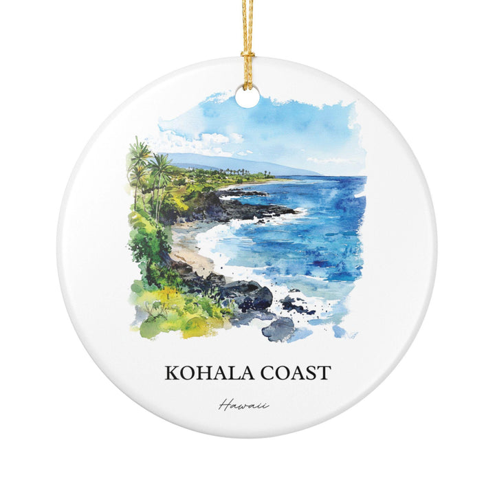 Kohala Coast Ornament: Unique Kohala Coast Souvenir, Hawaii Xmas Decor, and Authentic Big Island Hawaii Gift