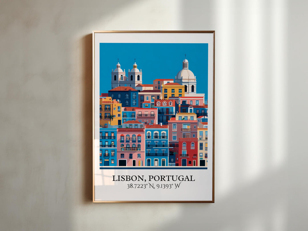 Lisbon Portugal Art, Lisbon Retro Travel Art, Lisbon Home Decor, Lisbon Gift, Portugal Travel Art, Travel Prints, Housewarming Gift