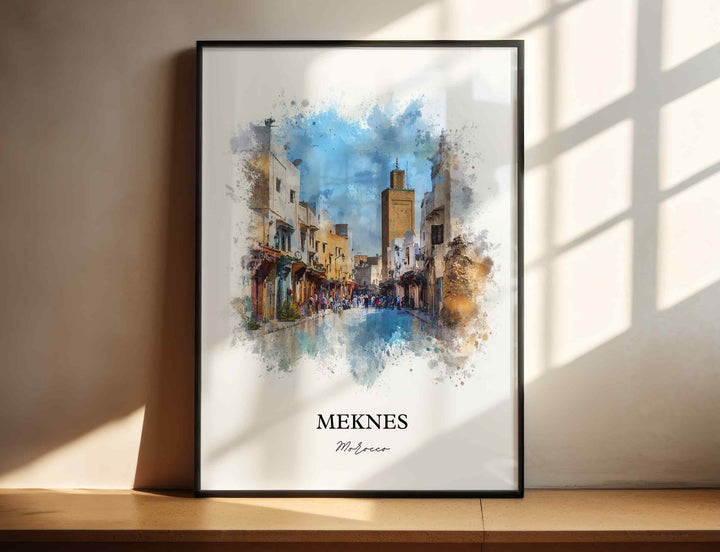 Meknes, Morocco – Watercolor Art Print