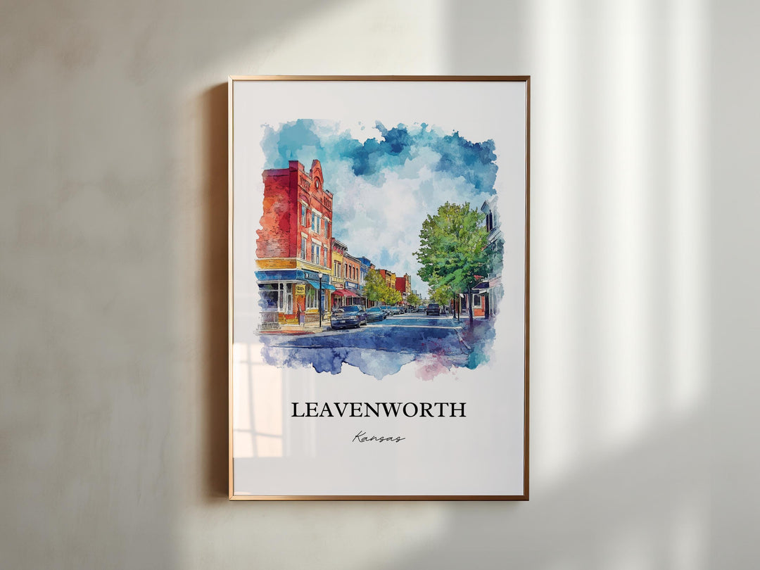 Leavenworth, Kansas, USA – Watercolor Art Print